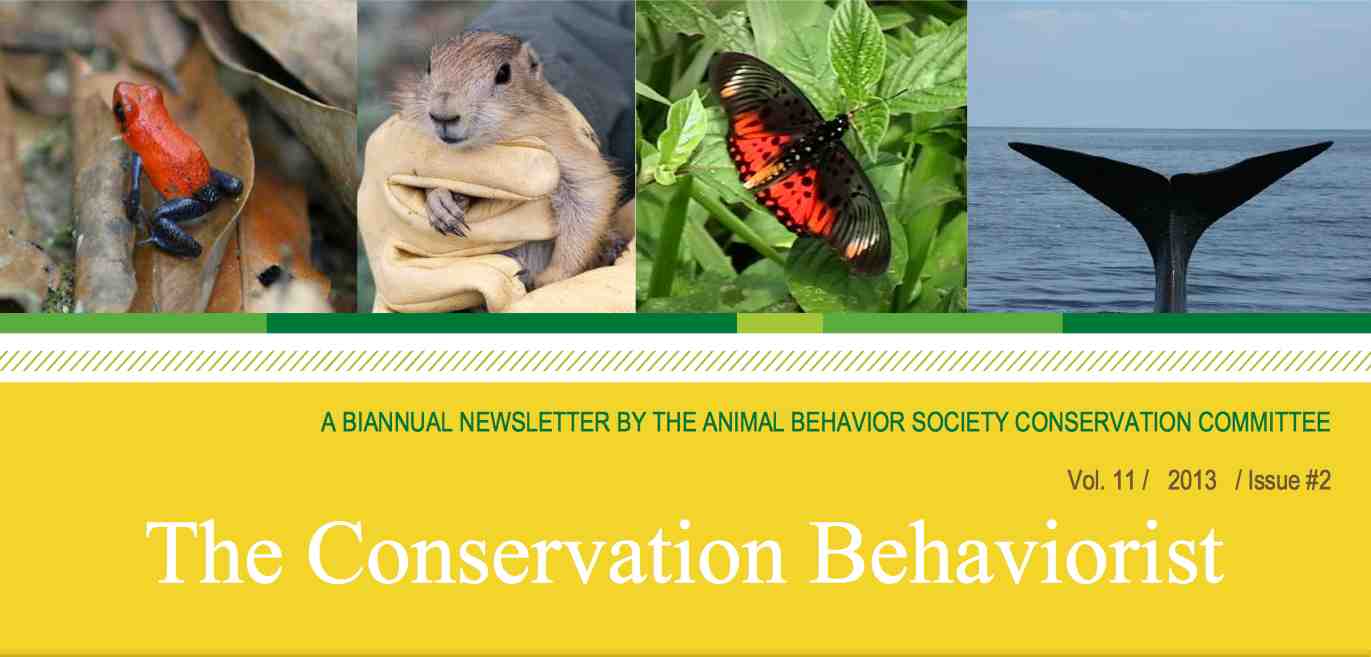 The Conservation Behaviorist. 11 / 2013 / Issue #2 